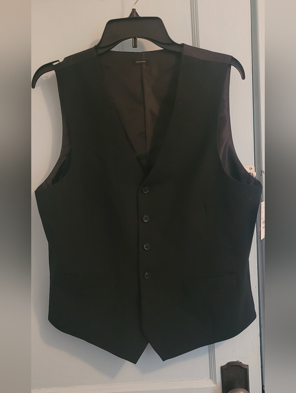 jf j.ferrar Black Men's Tailored Dress Vest